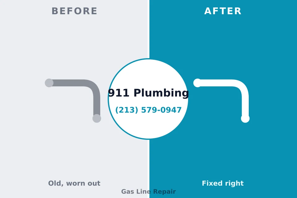 Before and after: plumbing repair Melrose Park, NY